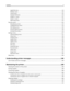 Page 5AppleTalk menu .............................................................................................................................................. 114
NetWare menu ............................................................................................................................................... 114
LexLink menu .................................................................................................................................................. 115
Standard USB menu...