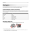 Page 84Clearing jams
Jam error messages appear on the printer control panel display and include the area of the printer where the jam
occurred. When there is more than one jam, the number of jammed pages is displayed.
Understanding jam numbers and locations
When a jam occurs, a message indicating the jam location appears on the display. Open doors and covers and remove
trays to access jam locations. To resolve any paper jam message, you must clear all jammed paper from the paper path
and then touch Continue....