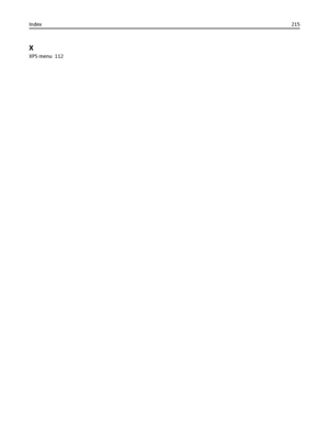 Page 215X
XPS menu  112 Index215
Downloaded From ManualsPrinter.com Manuals 