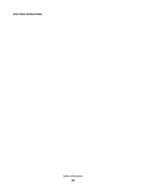 Page 10SAVE THESE INSTRUCTIONS.
Safety information
10
Downloaded From ManualsPrinter.com Manuals 