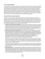 Page 171DEVICE LICENSE AGREEMENT
The patented printer is licensed for, and designed to work with only genuine Lexmark toner cartridges and developer
components for the life of the patented printer. Under this patent license, you agree to: (1) use only genuine Lexmark
toner cartridges and developer components with this printer except as otherwise provided below, and (2) pass this
license/agreement to any subsequent user of this printer. The patented Lexmark toner cartridges and developer
components inside are...