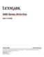 Page 12400 Series All-In-One
Users Guide
February 2006 www.lexmark.com
Lexmark and Lexmark with diamond design are trademarks of Lexmark International, Inc., registered in the United States and/or other countries.
All other trademarks are the property of their respective owners.
© 2006 Lexmark International, Inc.
All rights reserved.
740 West New Circle Road
Lexington, Kentucky 40550
Downloaded From ManualsPrinter.com Manuals 