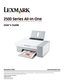 Page 12500 Series All-In-One
Users Guide
December 2006 www.lexmark.com
Lexmark and Lexmark with diamond design are trademarks of Lexmark International, Inc., registered in the United States and/or other countries.
All other trademarks are the property of their respective owners.
© 2007 Lexmark International, Inc.
All rights reserved.
740 West New Circle Road
Lexington, Kentucky 40550
Downloaded From ManualsPrinter.com Manuals 