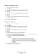 Page 49Customizing fax settings
49
Setting the distinctive ring
1From the control panel, press Fax.
2Press Menu.
3Press   or   repeatedly until FAX DEFAULTS is selected.
4Press .
5Press   or   repeatedly until Distinct Ring is selected.
6Press .
7Press   or   repeatedly until the setting you want is selected.
8Press   or   to turn the setting on or off.
9Press   to save the setting.
Setting the Station ID
1From the control panel, press Fax.
2Press Menu.
3Press   or   repeatedly until FAX DEFAULTS is selected....