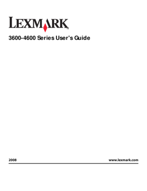 Page 13600-4600 Series Users Guide
2008 www.lexmark.com
Downloaded From ManualsPrinter.com Manuals 