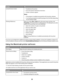 Page 32Use theTo
Lexmark Service CenterTroubleshoot the printer.
Access the printer maintenance functions.
Contact customer support.
Notes:
This program is installed automatically with the printer software.
You may be prompted to install this program from the Web, depending
on your printer model.
Printing PreferencesWhen you select File Œ Print with a document open and then click
Properties, a Printing Preferences dialog appears. The dialog lets you select
options for the print job such as the following:
Select...