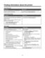 Page 9Finding information about the printer
Quick Setup sheet
DescriptionWhere to find
The Quick Setup sheet gives you instructions for
setting up hardware and software.You can find this document in the printer box or on the
Lexmark Web site at www.lexmark.com.
Getting Started booklet
DescriptionWhere to find
The Getting Started booklet gives you instructions for
setting up the printer and some basic instructions for
using the printer.
Note: If your printer supports Macintosh operating
systems, see the Mac...