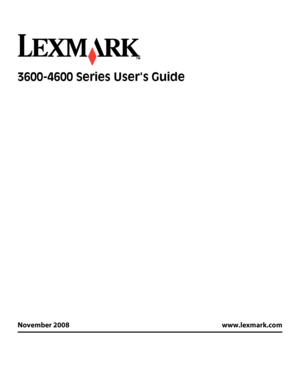 Page 13600-4600 Series Users Guide
November 2008 www.lexmark.com
Downloaded From ManualsPrinter.com Manuals 