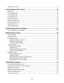 Page 6Paper jam in the ADF........................................................................................................................77
Understanding printer menus.....................................................................................81
Menus list..........................................................................................................................................81
Copy Settings...