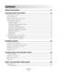 Page 3Contents
Safety information...........................................................................11
Learning about the printer.............................................................12
Checking the box contents..............................................................................................................................................12
Printer...