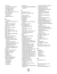 Page 206documents 
scanning text for editing  71
documents, printing 
from Macintosh  58
from Windows  58
Door A Open, Close Door A  149
drawer, 550-sheet 
removing  164
securing  33
Duplexer Error  149
E
e-mail alerts 
setting up the SMTP server  79
editing 
document text (OCR)  71
Email Error, Invalid POP3
Server  149
Email Error, Invalid SMTP
Server  149
Email Login Error  149
Email Login Error, POP3 Login
Failed  150
Email Login Error, SMTP Login
Failed  150
Email Server, setting up  79
Email Size Limit...