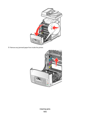 Page 1115Remove any jammed paper from inside the printer.
Clearing jams
111
Downloaded From ManualsPrinter.com Manuals 