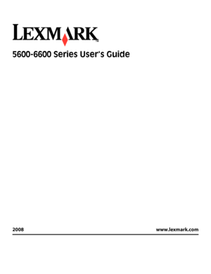 Page 15600-6600 Series Users Guide
2008 www.lexmark.com
Downloaded From ManualsPrinter.com Manuals 