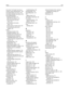 Page 310Fax server To Format not set up.
Contact system administrator.  234
Fax Station Name not set up  234
Fax Station Number not set up  234
fax troubleshooting 
blocking junk faxes  117
caller ID is not shown  272
can receive but not send
faxes  274
can send but not receive
faxes  274
cannot send or receive a fax  272
received fax has poor print
quality  275
faxing 
canceling a fax job  118
changing resolution  116
choosing a fax connection  60
creating shortcuts using the
Embedded Web Server  114
creating...