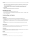 Page 110JPEG—Creates and attaches a separate file for each page of your original document, viewable by most Web
browsers and graphics programs
XPS—Creates a single XML Paper Specification (XPS) file with multiple pages, viewable using an Internet
Explorer-hosted viewer and the .NET Framework, or by downloading a third party standalone viewer
7Touch E-mail It.
Note: If you selected Encrypted PDF, then enter your password twice.
Canceling an e-mail
When using the ADF, touch Cancel Job while Scanning… appears.
When...