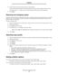 Page 29Reducing and enlarging copies
29
Copying
4Touch the button that looks the way you want your copies duplexed.
The first number represents sides of the original documents; the second number represents sides of the copy.
For example, select 1 --> 2-sided if you have 1-sided original documents and you want 2-sided copies.
5Touch Copy It.
Reducing and enlarging copies
Copies can be reduced to 25% of the original document size or enlarged to 400% of the original document size. The default 
for Scale is Auto....