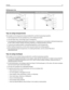 Page 77Multipurpose tray
Simplex (one-sided) printingDuplex (two-sided) printing
Tips on using transparencies
Print samples on the transparencies being considered for use before buying large quantities.
Feed transparencies from the standard tray or the multipurpose feeder.
From the Paper menu, set the Paper Type to Transparency.
Use transparencies designed specifically for laser printers. Transparencies must be able to withstand temperatures
of 230°C (446°F) without melting, discoloring, offsetting, or...