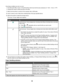 Page 49Once these conditions are met, you can:• Print Microsoft Office, Excel, or PowerPoint files which have the file name extensions of *.DOC, *.XLS or *.PPT.
• Change print values to affect print jobs of the files.
1 Make sure the printer is connect to the computer with a USB cable.
2 Insert a memory card or flash drive containing files of the type specified above.
3 Wait for the printer to detect the storage device.
The  Print Files Mode  menu appears.PressToView the Print Files Mode  menu, showing a list...