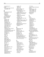 Page 281transparencies  36
locking 
control panel menus  231, 233
entire printer  233
M
max speed and max yield 
printing  107
memory card 
installing  26
troubleshooting  251
menu settings page,
printing  105, 208
menus 
Active NIC  185
AppleTalk  189
Bin Setup  136
Configure MP  131
Copy Settings  142
Custom Bin Names  135
Custom Names  134
Custom Types  134
Default Source  129
diagram of  127
E‑mail Server Setup  156, 184
E‑mail Settings  153
Fax Mode (Analog Fax Setup)  145
Fax Mode (Fax Server)  151...