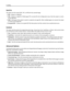 Page 73Send As
This option sets the output (PDF, TIFF, or JPEG) for the scanned image.
PDF—Output is a single file.
TIFF—Output is a single file. If Multi-page TIFF is turned off in the Configuration menu, then the output is a series
of one‑page files.
JPEG—Each page of the output is saved in a separate one‑page file. When multiple pages are scanned, the output
is a series of one‑page files.
Encrypted PDF—Creates an encrypted PDF file that protects the files contents from unauthorized access.
Content
This...