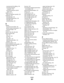 Page 281scanning text for editing  144
scanning using the
computer  144
scanning using the control
panel  142
duplex unit  22
does not operate correctly  225
duplexing  135
automatically  103
extending drying time  103
manually  104
understanding  102
E
editing 
document text (OCR)  144
photos using control panel  119
scanned images  144
emission
notices  262, 263, 264, 266
Enhancements tab 
blur  122
enhance  123
hue  124
saturation  124
selecting color effect  125
sharpen  122
enhancing photo  123
enhancing...