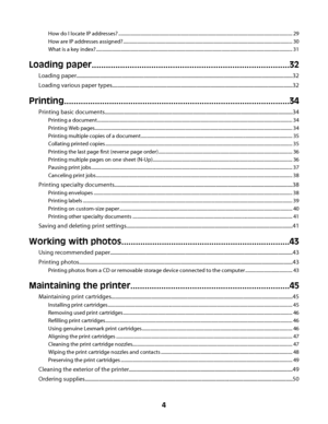 Page 4How do I locate IP addresses? .................................................................................................................................................... 29
How are IP addresses assigned? ................................................................................................................................................ 30
What is a key index?...