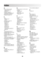 Page 85Index
A
ad hoc wireless network 
adding a printer  23
creating  20
additional computers 
installing wireless printer  19
aligning print cartridges  47
assigning IP address  30
C
cable 
installation  26
USB  26
canceling print jobs  38
cartridges, print 
aligning  47
cleaning  47
installing  45
ordering  50
preserving  49
removing  46
using genuine Lexmark  46
wiping  48
CD 
printing photos from  43
changing wireless settings after
installation (Mac)  18
changing wireless settings after
installation...