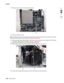 Page 4724-38  Service Manual 5058-030  
Go Back Previous
Next
4.Release the two clamps (C) to release the harness.
5.Swing the PCBA door open.
Note: The cables do not have to be removed from the main power GFI interface to remove this part. Just pull the 
main power GFI interface out of the machine and swing it out of the way. 
6.Remove the main power GFI interface, or just move it so that you can get to the charge roll HVPS cooling 
fan. See the 
“Main power GFI interface removal” on page 4-116.
7.Disconnect...