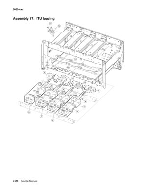 Page 362
7-24Service Manual
5060-4
xx   
Assembly 17:  ITU loading 