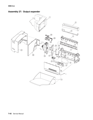 Page 380
7-42Service Manual
5060-4
xx   
Assembly 27:  Output expander 