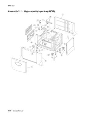 Page 398
7-60Service Manual
5060-4
xx   
Assembly 31.1:  High-capacity input tray (HCIT) 