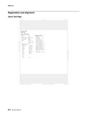 Page 438
B-8Service Manual
5060-4
xx   
Registration and alignment
Quick Test Page 