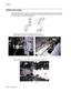 Page 420
A-6Service Manual
5060-4
xx   
Redrive belt routing
If the redrive belt has been removed, use the diagram and information to properly route the belt. The idler gear 
roller in these photos is only visible because the printer has been disassembled to the frame. The gear will have 
to be located by feel to ensure proper installation.
Redrive gear (A) and auto tension gear (B) properly routed.
Redrive belt properly routed on the idler gear (C) and the roller (D).
Redrive belt properly routed on the...