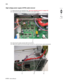 Page 3324-110Service Manual 5026  
Go Back Previous
Next
High-voltage power supply (HVPS) cable removal
1.Remove the top cover assembly. See “Top cover assembly removal” on page 4-43.
2.Disconnect the cable connector at JHVPS1 on the system board.
3.Disconnect the cable connector (B) from the HVPS.
4.Remove the cable from the hole through the frame (C), and from the two cable restraints (D). 