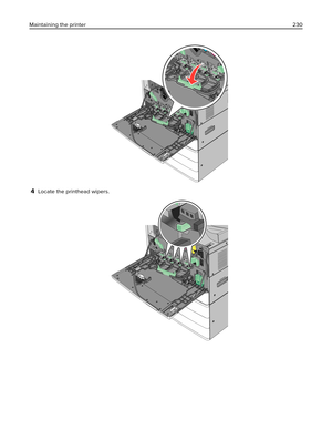 Page 2304Locate the printhead wipers.
Maintaining the printer230 