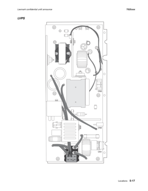Page 283Locations5-17
Lexmark confidential until announce7525xxx
LVPS 