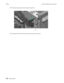 Page 2224-38Service Manual 7525xxxLexmark confidential until announce
14.Remove the spring (G) from the left lower frame FRU.
15.Swing the rear of the lower frame away from the printer, and remove. 