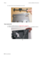 Page 2544-70Service Manual 7525xxxLexmark confidential until announce
5.Remove the bin full sensor flag located on the rear shaft.
Cover scanner left 
1.Remove the flatbed assembly. See “Flatbed removal” on page 4-53.
2.Release the tabs (A) securing the left flatbed cover to the flatbed unit using a small flatblade screwdriver.
A 