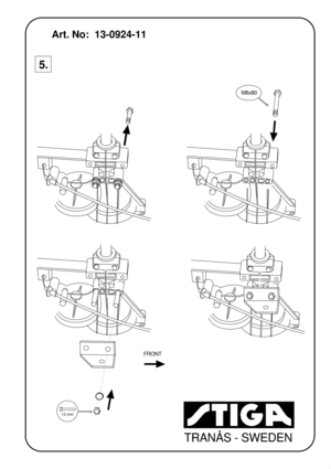Page 5Art. No:  13-0924-11
TRANÅS - SWEDEN
13 mm
M8x80
5.
FRONT 