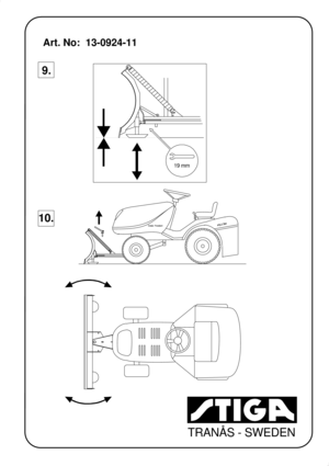 Page 9TRANÅS - SWEDEN
Art. No:  13-0924-11
9.
10.
19 mm
Estate  President 