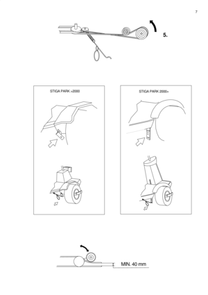 Page 75.
MIN. 40 mm
STIGA PARK >2000STIGA PARK 2000>
7 