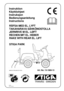 Page 1TRANÅS - SWEDEN
Instruktion
Käyttöohjeet
Instruksjon
Bedienungsanleitung
Instructions
Art. No: 13-1969-13
RÄFSA MED EL. LYFT
TAKAHARAVA SÄHKÖNOSTOLLA
JERNRIVE M EL. LØFT
RECHEN MIT EL. HEBER
RAKE WITH REAR EL. LIFT
STIGA PARK
MADE IN FINLAND BY KOVA
geprüfte
Sicherheit
Testing & CertificationITS
10126
1319-1750-02 