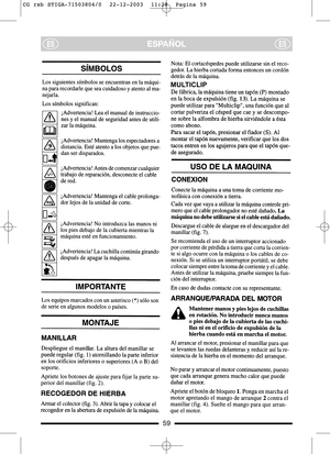 Page 659
ESPAÑOLESES
CG rsb STIGA-71503804/0  22-12-2003  11:28  Pagina 59  