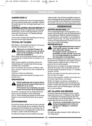 Page 736
NEDERLANDSNLNL
CG rsb STIGA-71503804/0  22-12-2003  11:28  Pagina 36  