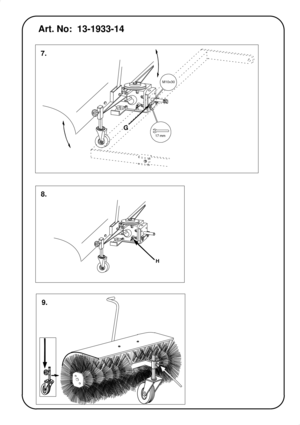 Page 8Art. No:  13-1933-14
G
M10x30
17 mm
7.
H
8.
9. 