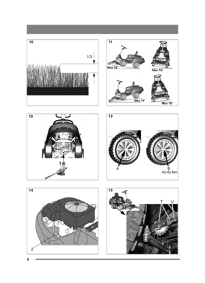 Page 44
1/3
1
Z
Max 10°Max 10°
Max 10°
Max 10°
AB40-45 Nm
TU
10
12 14 11
13 15 