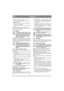 Page 5656
FRANÇAISFR
2. Régler les chaînes à l’aide des deux écrous 
situés au centre (voir fig. 13).
3. Serrer les deux écrous au même couple pour 
supprimer le jeu.
4. Effectuer un test de roulage et vérifier que le 
volant n’est pas décentré.
5. S’il est décentré, desserrer un écrou et resserrer 
l’autre.
Ne pas appliquer de tension trop forte sur les 
chaînes pour éviter de durcir la direction et d’aug-
menter l’usure des chaînes.
5.8 Batterie
Les projections d’acide dans les yeux ou 
sur la peau peuvent...