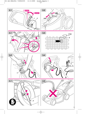 Page 43
1
1
2
1
32
12
STOP
START1
1
2
2.1
3.1
4.14.2
3.3
3.4
2.2
2
1
3.2
CG rsb SP4e/Sti 71505219/0   11-11-2005  14:51  Pagina 3 