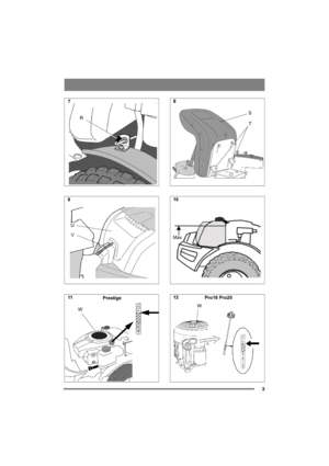 Page 33
R
V
U
Prestige
W
S
T
Max
Pro16 Pro20
W
7
9
118
10
12 