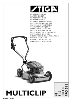 Page 1DEUTSCHD
MULTICLIP
8211-0224-09
48
51 S
PRO 48
PRO 51 S
BRUKSANVISNING
KÄYTTÖOHJEET
BRUGSANVISNING
BRUKSANVISNIG
GEBRAUCHSANWEISUNG
INSTRUCTIONS FOR USE
MANUEL DUTILISATION
GEBRUIKSAANWIJZING
ISTRUZIONI PER LUSO
INSTRUCCIONES DE USO
INSTRUÇõES DE UTILIZAÇÃO
INSTRUKCJA OBS£UGI
»HC“P”K÷»ﬂ œOÀ‹«Œ¬¿“EÀﬂ
NÁVOD K POU®ITÍ
HASZNÁLATI UTASÍTÁS
NAVODILA ZA UPORABO 